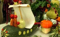 Поделки из овощей и фруктов на выставку «Осень» в детском саду и школе