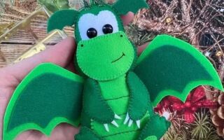 Дракон из фетра на Новый год 2024