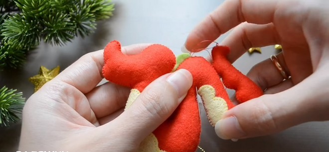 Дракон из фетра 7