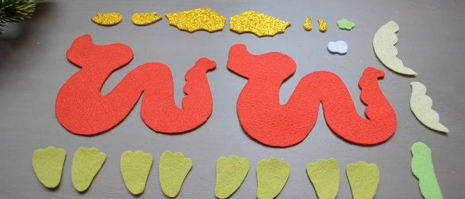 Дракон из фетра 1