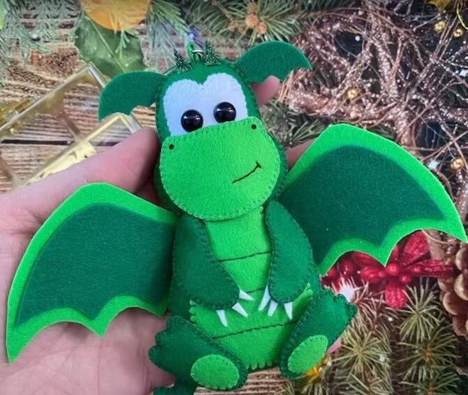 Дракон из фетра игрушка