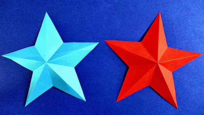 Пятиконечные звезды из бумаги