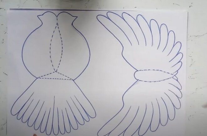 Голубь мира из картона