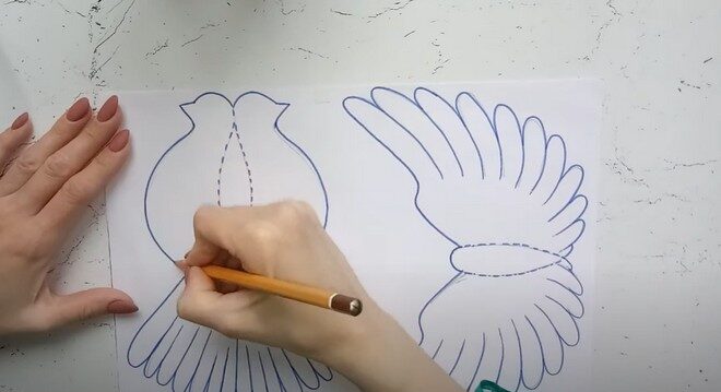 Голубь мира из бумаги 1