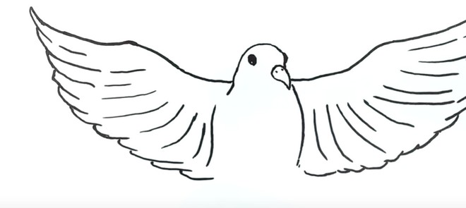 Рисунок Голубь мира 7