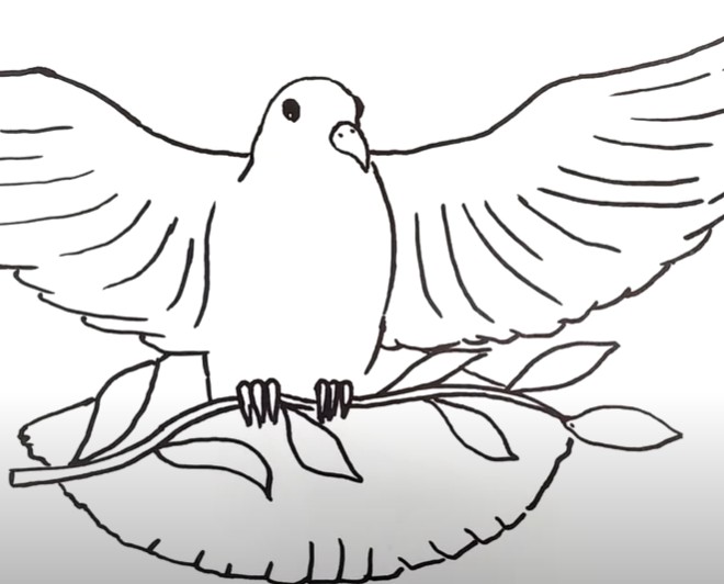 Рисунок Голубь мира 10