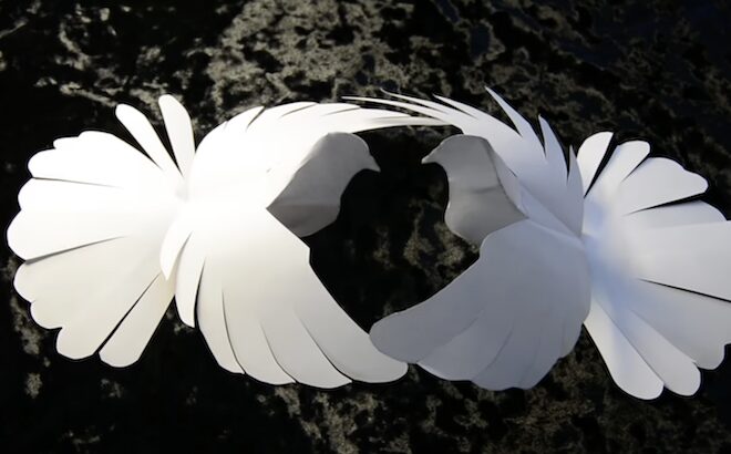 Голуби мира из бумаги